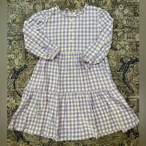 NWOT Crewcuts Lavender Gingham Button-Up Dress